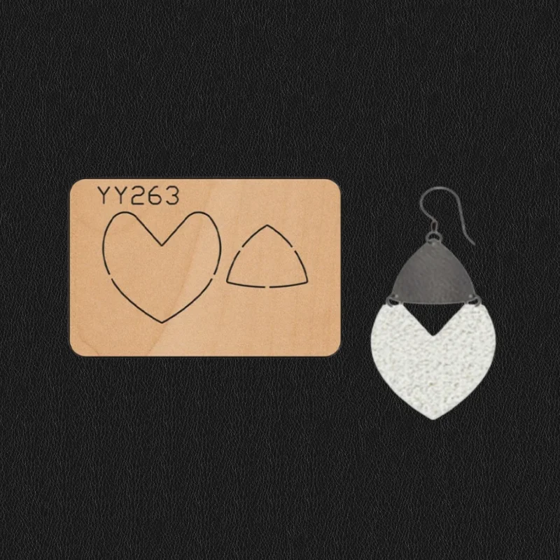 Steel Blade Wooden Cutting Die YY263 Stacked Leaf Tassel Earring Mold DIY Handmade Leather Craft Cutting Tool