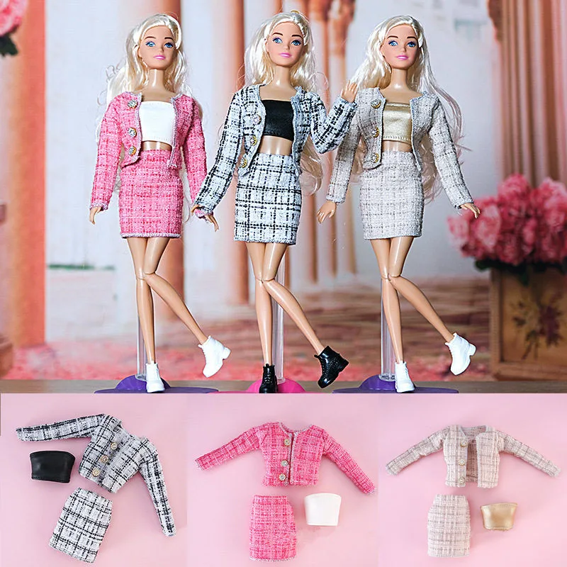 30cm Fashion Doll Clothes Fashion Three-piece Suit 1/6 Bjd Multi Joints Doll Dress Up Accessories