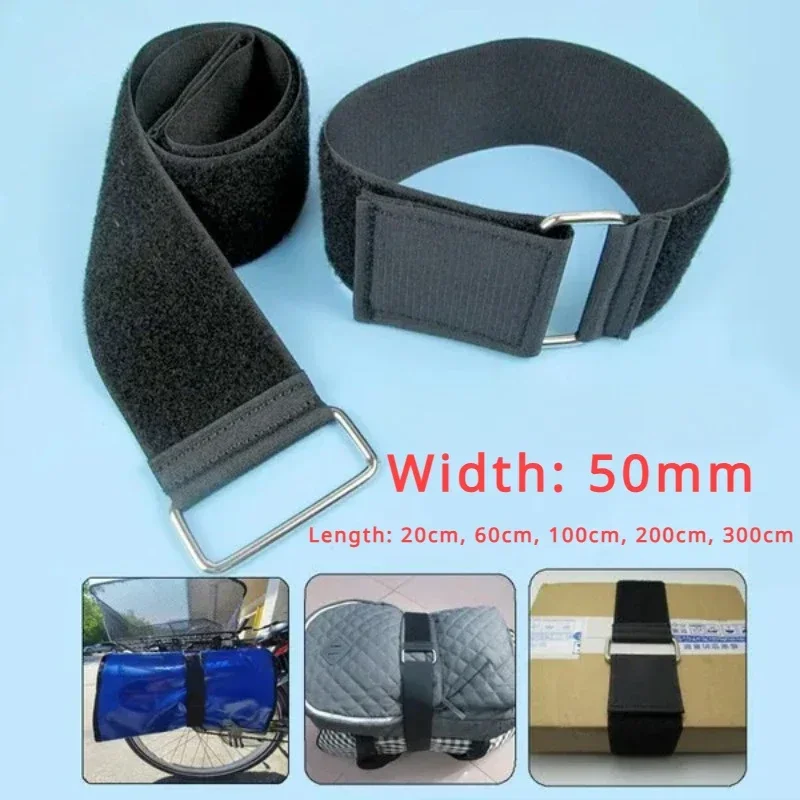 1pcs 50mm Width Velcro Nylon Cargo Straps Luggage Straps Motorcycle Car Outdoor Camping Bags Straps Travel Accessories