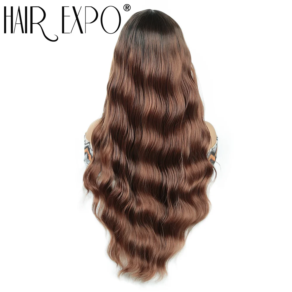 28Inch Synthetic Mechanism Wigs Long Curly Hair Large Wave Synthetic Wig High Temperature Silk Mechanism Full Head Wig For Women