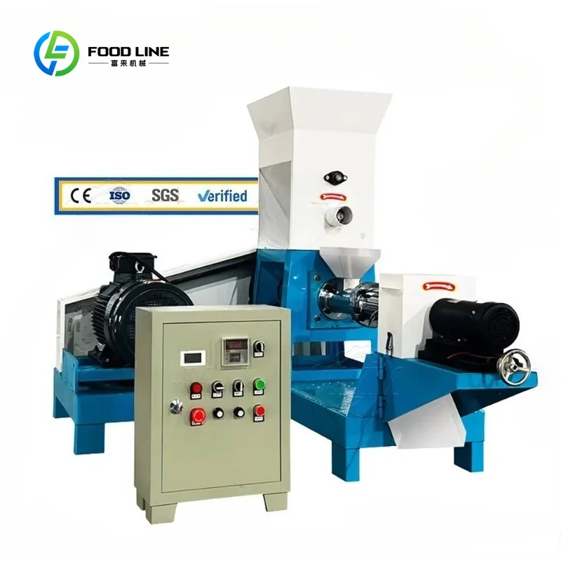 Customized Electrical Fish Feed Processing Ornithology Thrush Short-haired Cat Floating Fish Feed Pellet Extruder Machine