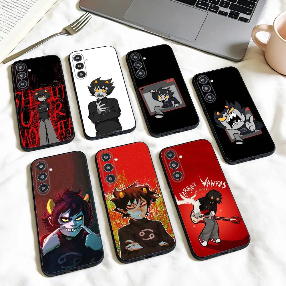 Funda de teléfono COOL K-Karkat V-Vantas para Samsung Galaxy A73,A72,A71,A70,A53,A52,A51, otros, carcasa negra suave