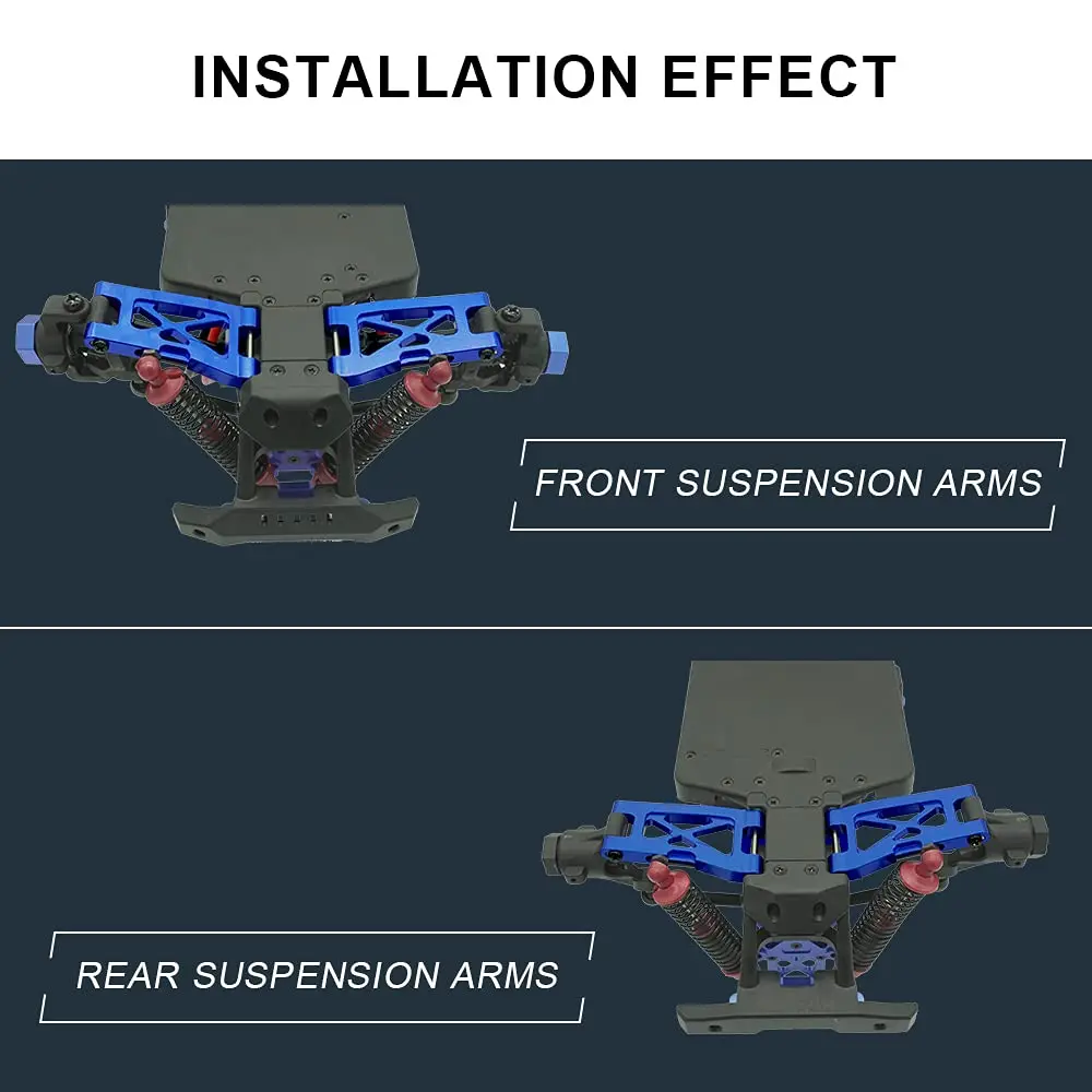 Globact 4-Pack Aluminum Alloy Front Rear Suspension A-Arms Set Upgrades Parts for 1/18 LaTrax Teton Desert Prerunner