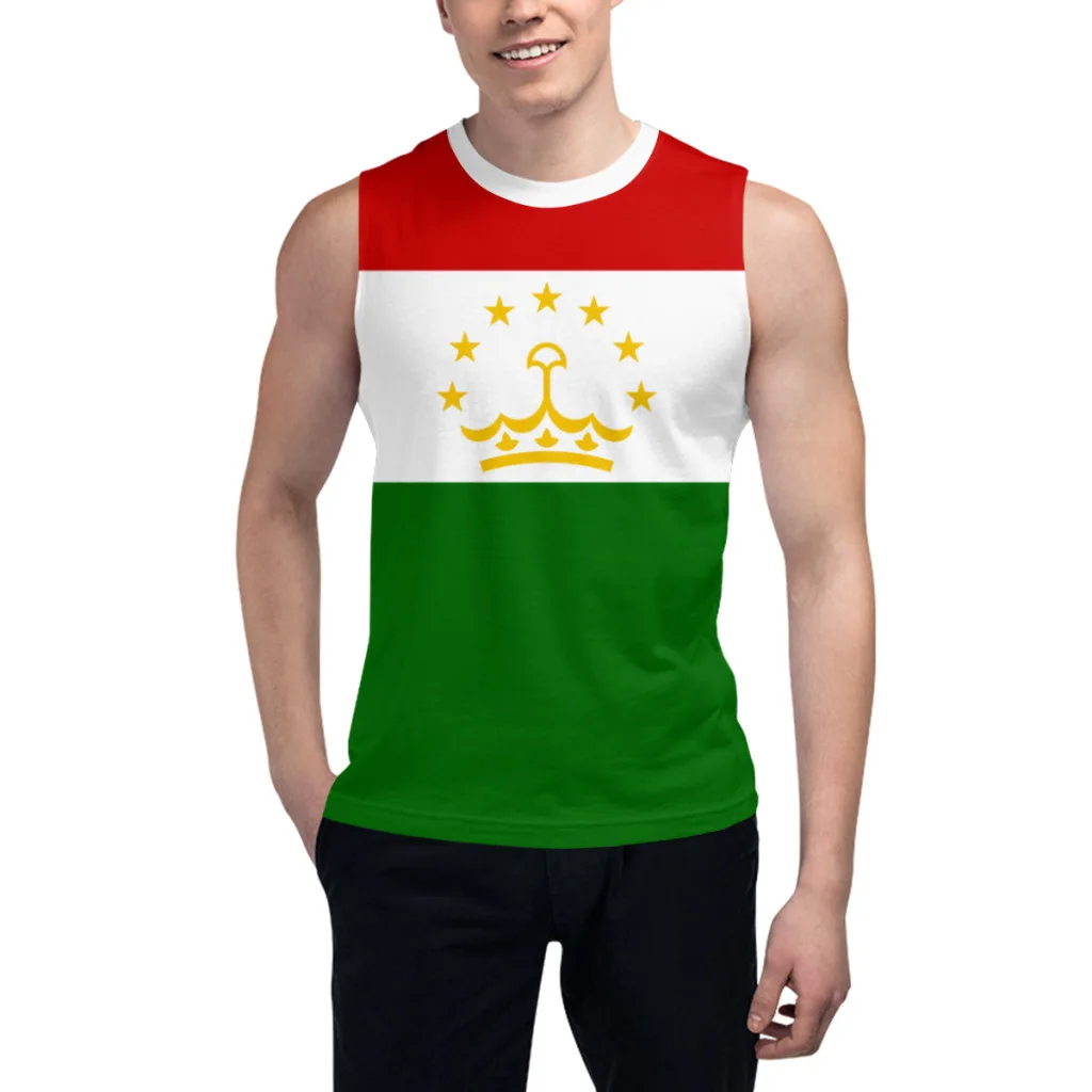 

Sleeveless T-shirt Tajikistan Flag 3D Men's Boys Tshirt Gyms Tank Tops Fitness Joggers Basketball Training Vest