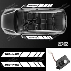 Car Dynamic Rearview Mirror Carpet Light Angel Wings Welcome Light Led For Mercedes benz W177 W247 W205 W222 GLA GLB GLC GLS EQC