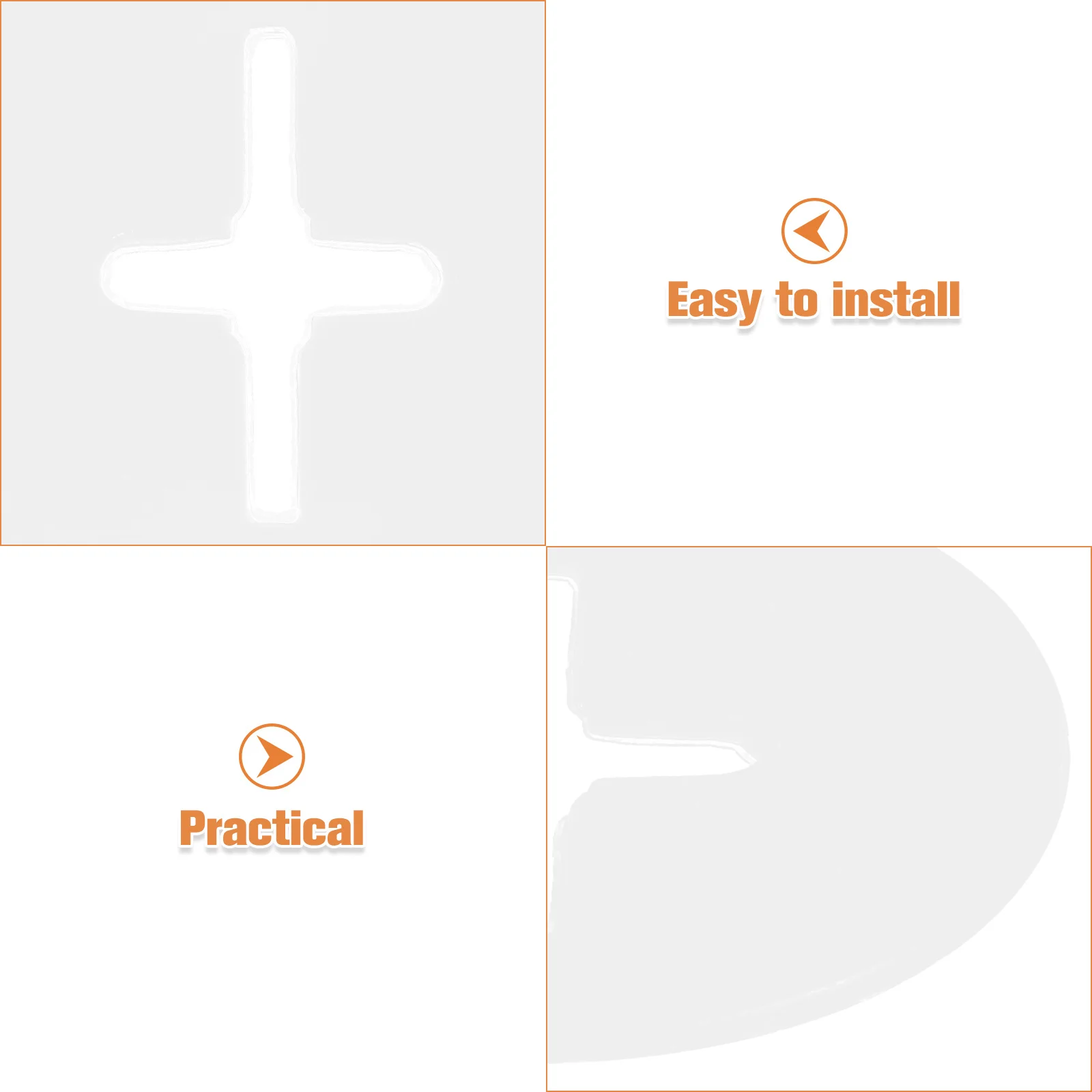 100 قطعة الوتد هوك سدادة البلاستيك المضادة للانزلاق مقاطع أقفال واضحة ل Pegboard السنانير التجزئة عرض الرف المنظم اكسسوارات #5