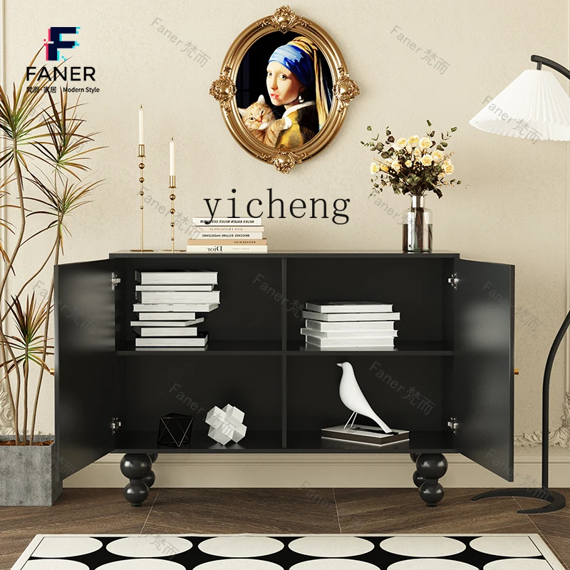 

ZZ simple locker household multi-layer dining side cabinet storage cabinet integrated against the wall solid wood entrance