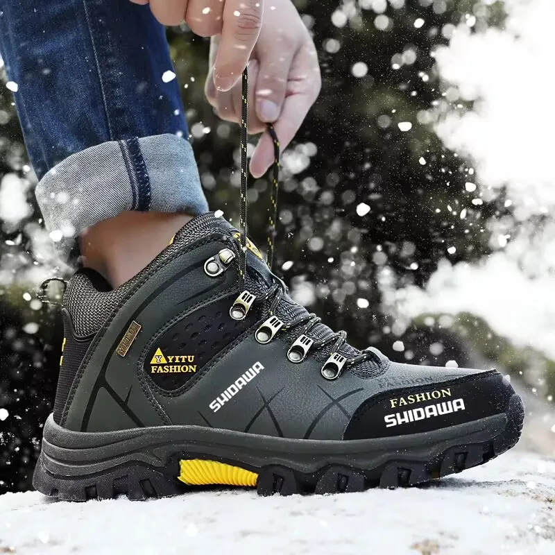 shidawa-防水釣り靴-メンズ-滑り止め-耐摩耗性-アウトドア-狩猟-キャンプ-登山-釣り靴-新品