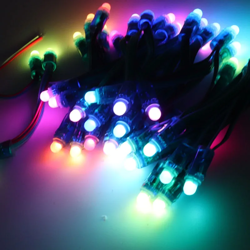 100 sztuk/partia 12mm WS2811 2811 IC RGB LED pikseli moduł światła IP68 5V wakacje/boże narodzenie/festiwal