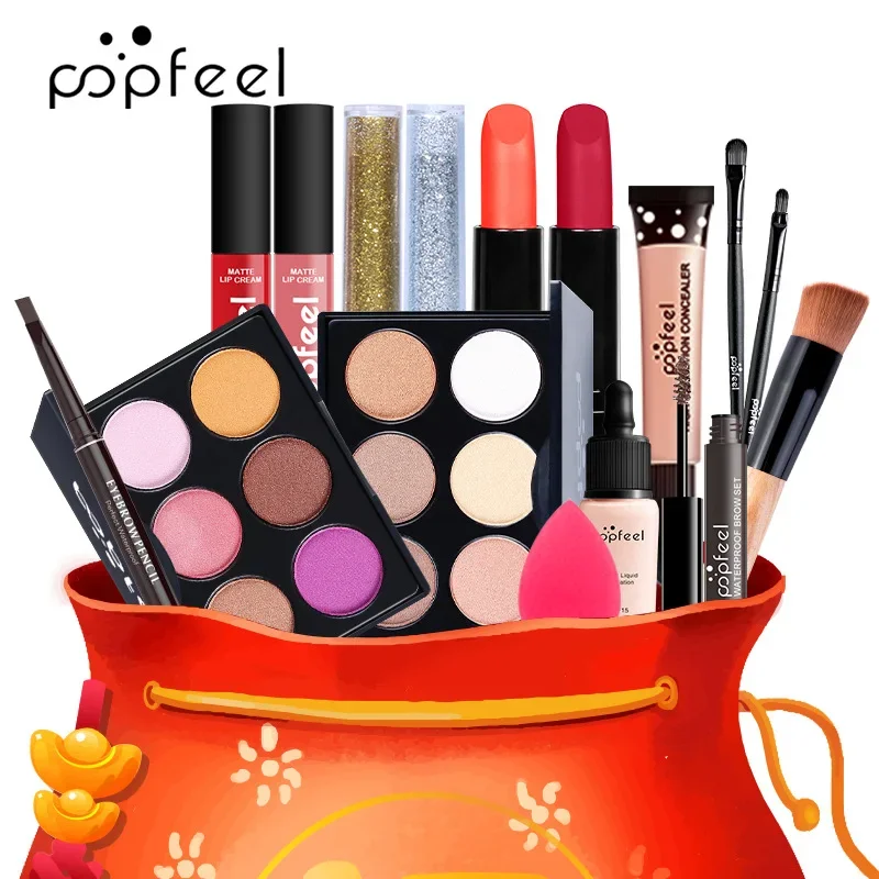 

Best-Selling Popfeel Makeup Kit Full Set All in One Eye Shadow Lipstick Contour Powder Brush Luxe Sets Gifts for Women Cosmetics