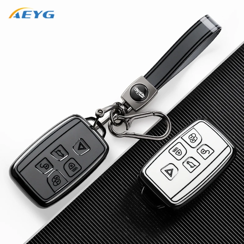 TPU Car Flip Key Case Cover Shell Fo For Land Rover Range Rover Sport Evoque Freelander Velar Discovery 4 Jaguar XE XJ XF Guitar view 5