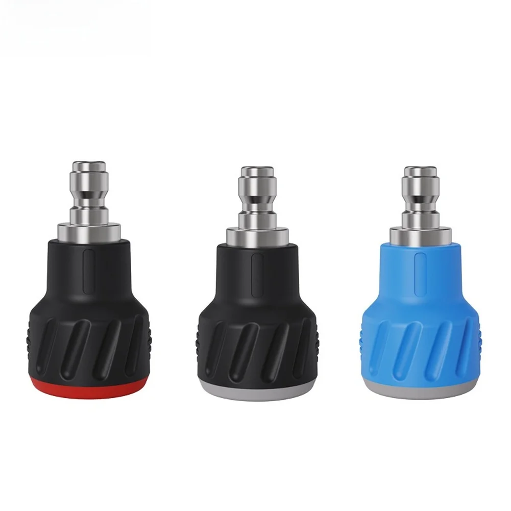 304 Stainless Steel High Pressure Washer Nozzle 25 40 Degree With Silicone Cover For Car Wash High Pressure Washing Device