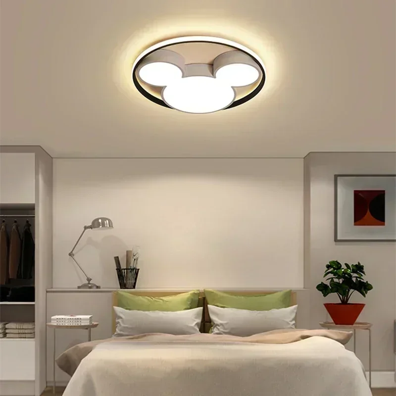 2025 Modern LED Mickey Ceiling Light, Children's Bedroom Living Room Dining Room Study Corridor Balcony Chandelier