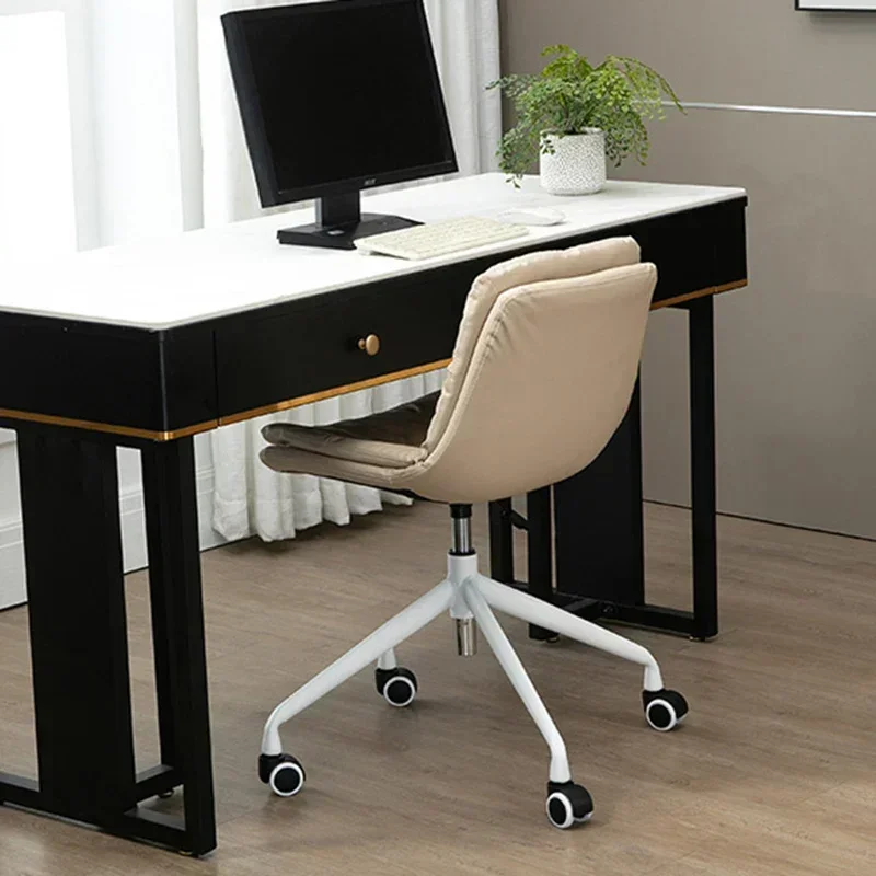 Nordic Sedentary Design Computer Chair Luxury Swivel Vanity Comfortable Computer Chair Backrest Office Bureau Meuble Furniture