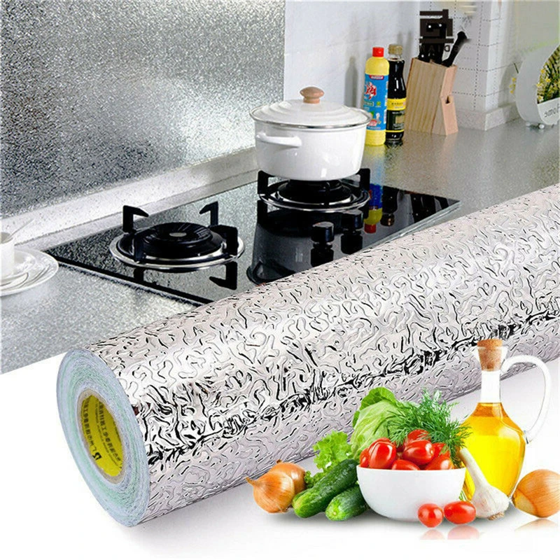 Modern Kitchen Stickers Waterproof Self-adhesive Stickers Oil-proof Classic Wall Stickers Protect Desktop One Piece Household