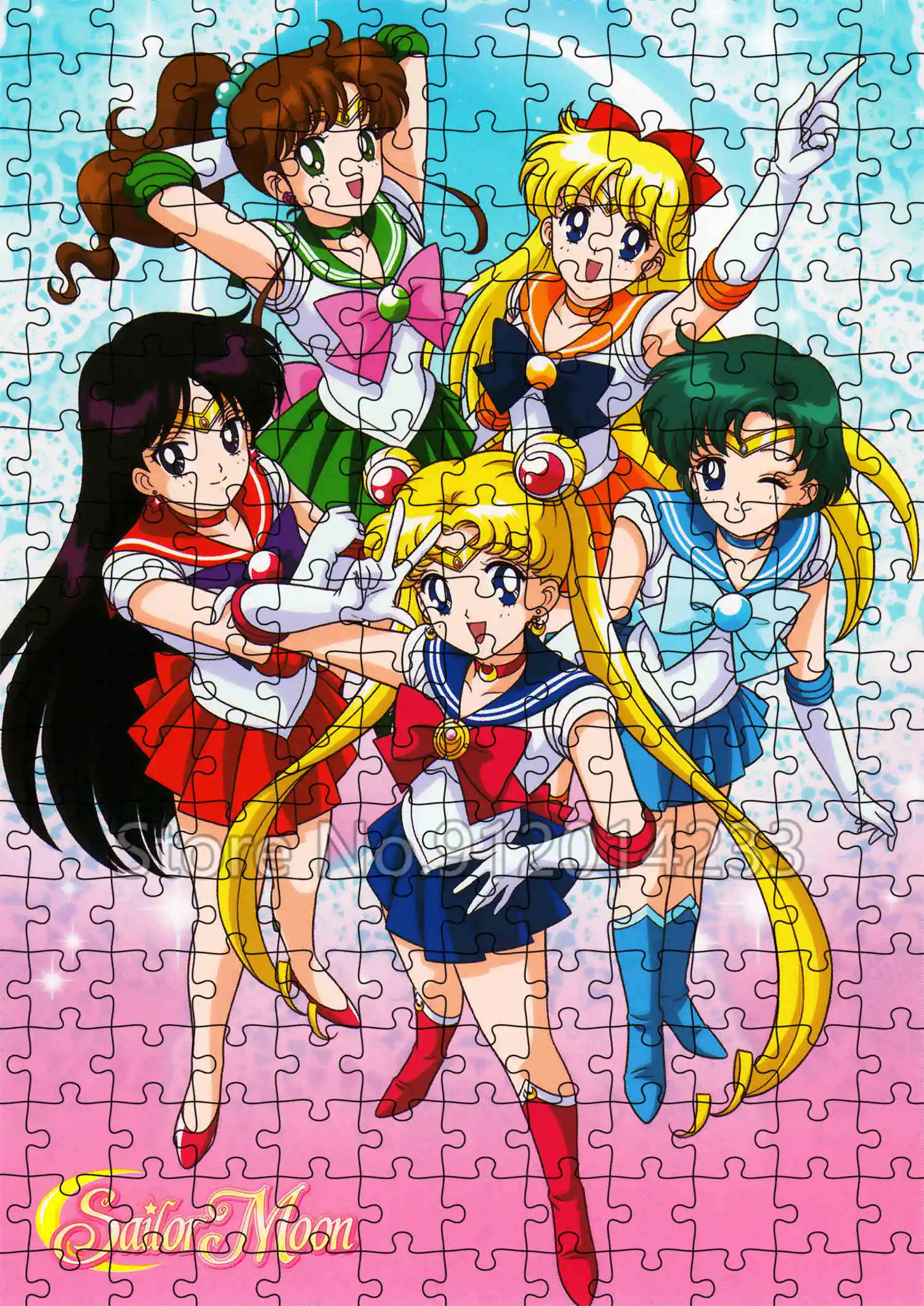 Sailor Moon Jigsaw Puzzle Puzzle di carta creativi per adulti Giocattoli per bambini Educativi Intellettuali Decompressione Divertimento Gioco per famiglie