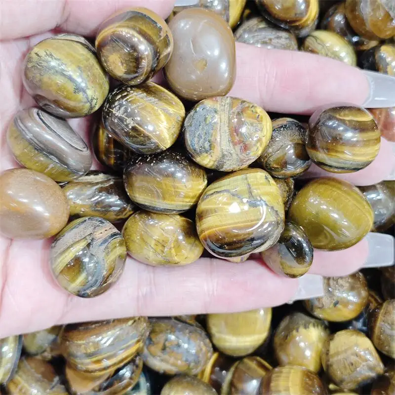 500G Natural Yellow Tiger Eye Stone Quartz Freeform Tumbled Stone Gemstone Bulk Reiki Healing Stone Home Decor Rocks
