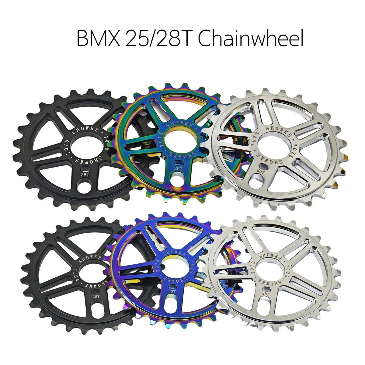 

BMX Freestyle Bike Sprocket 7075 Aluminum 25T 28T Anodized Color 6mm Thickness 24.8mm Bore Bicycle Parts