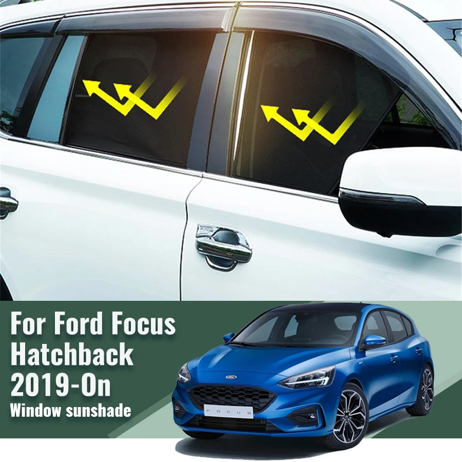 

For Ford Focus Hatchback MK4 2019 2020 2021 2022 2023 Car Window Sunshade Magnetic Curtain Sun Shade Visor Net Mesh Protect Kids