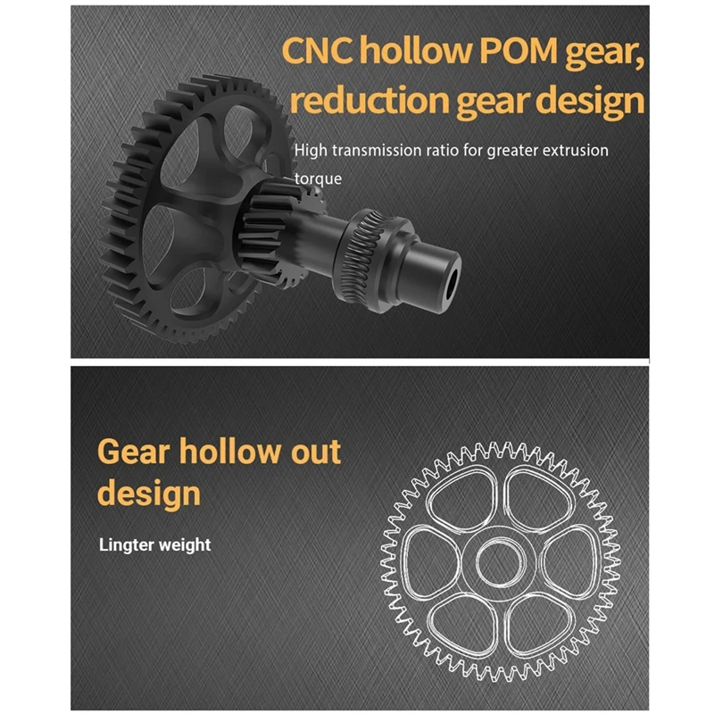 CNC Pom Helical Gear Nano Coating Hardened Steel Higher Precision 1-Piece Gear Kit For VORON 0.2 2.4 Trident CW1 CW2 Parts