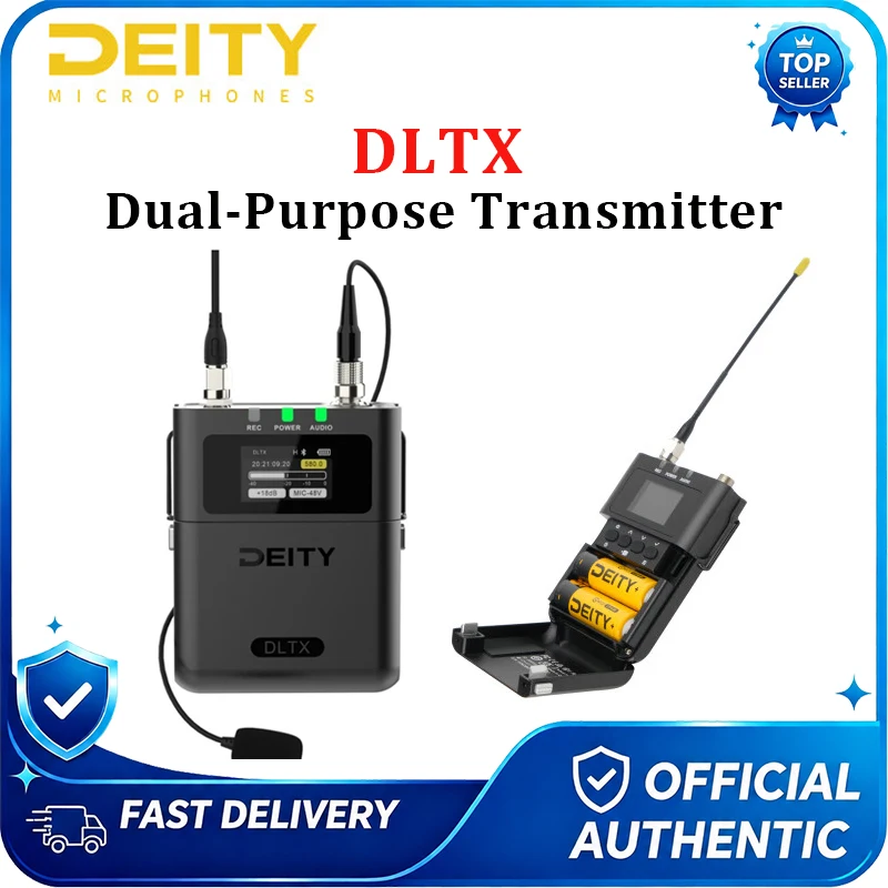 Deity DLTX Transmitter U-Band Wireless Microphone Dual-Purpose 48 KHz / 32-bit Internal Recording Timecode Long Battery