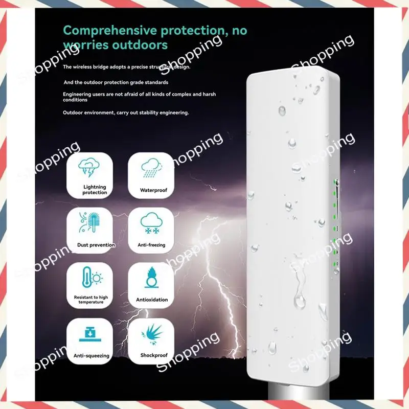 

M20K Wi-Fi Bridge Удлинитель сигнала Wi-Fi Открытый 3-5 км Мониторинг сети дальнего действия Вилка европейского стандарта