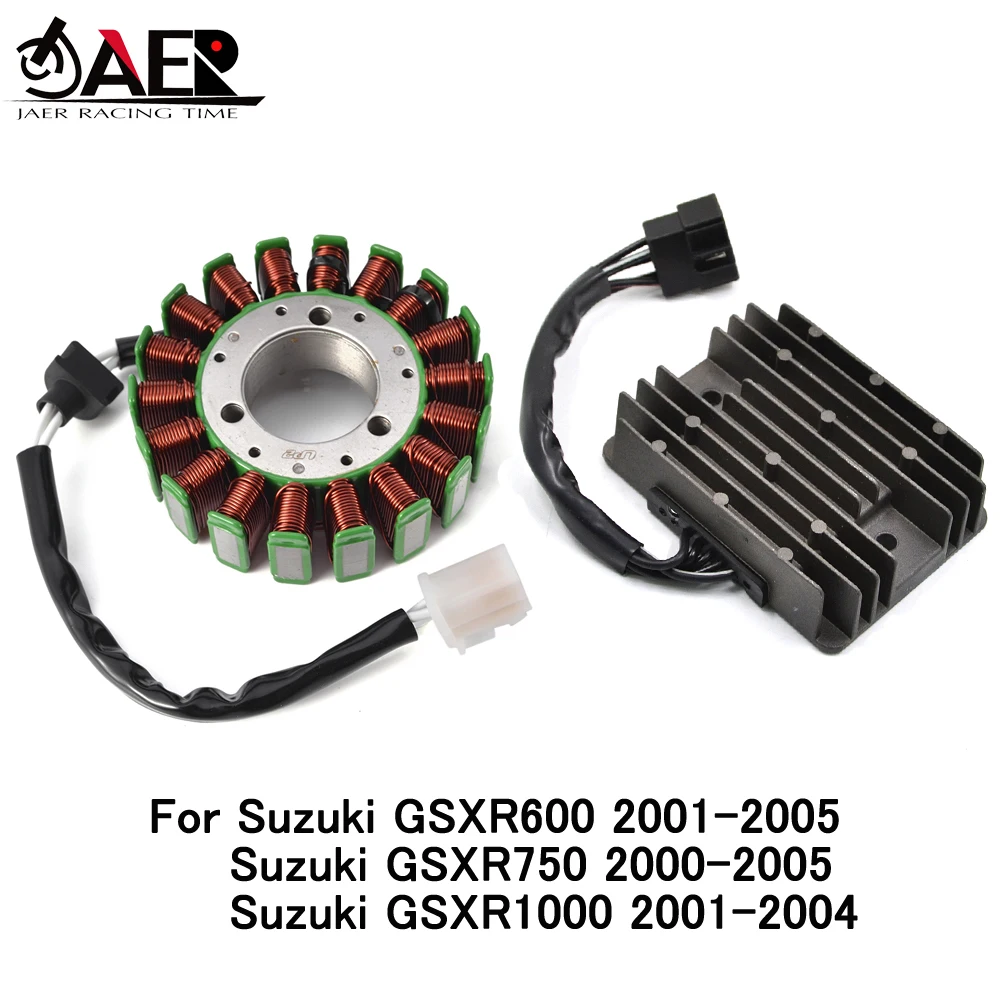 Stator Coil and Regulator Rectifier for Suzuki GSX-R GSXR 600 750 1000 GSXR600 2001-2005 GSXR750 2000-2005 GSXR1000 2001-2004