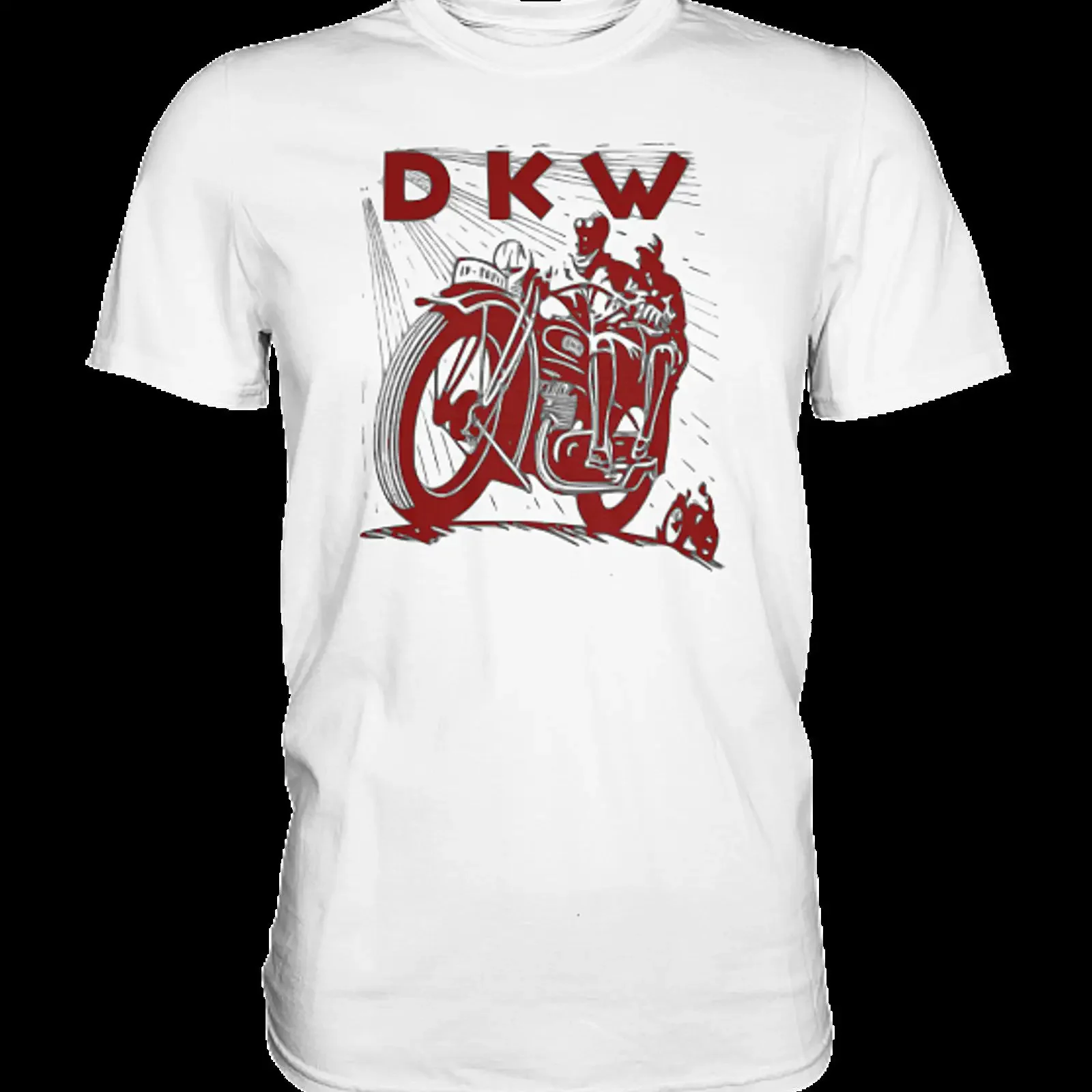 Camiseta DKW Motorrad Seedshirt vintage, lavada, suave, informal, ligeramente gráfica, elástica, unisex, cómoda, para uso diario