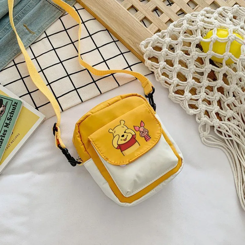 Disney Cartoon Cute Merchandise Pooh Bear Crossbody Bag for Men and Women, Fashionable Stylish Versatile Portable Phone Bag