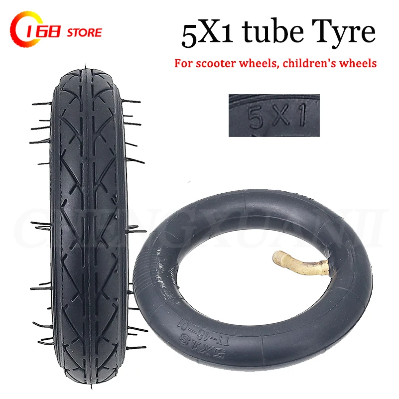 New children's wheels, 5X1 outer tire butyl rubber inner tube is suitable for scooter wheels skating 5-inch tires