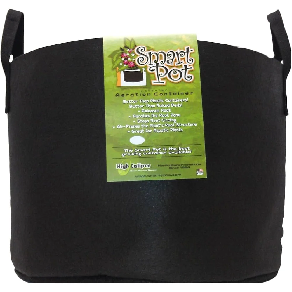 15 Gallon Soft-Sided Aeration Fabric Planter Container with Strap Handles Enhanced Root Growth and Vigorous Plants