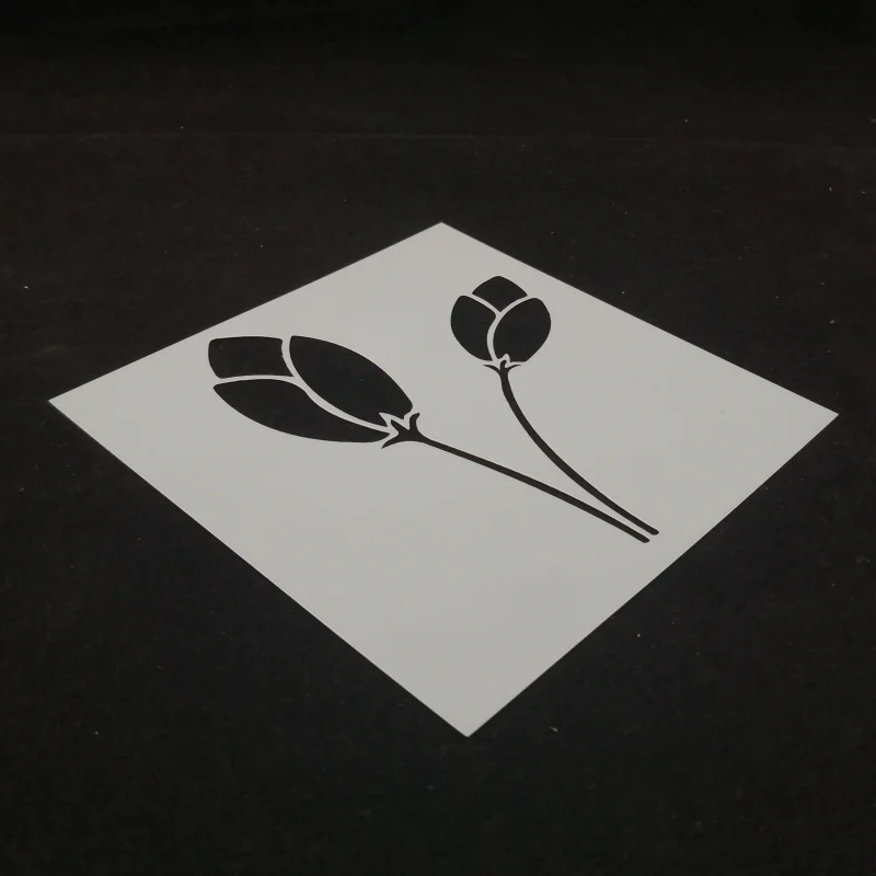 Flower Layering Stencils para Scrapbook, Modelo decorativo, DIY Album Pintura, Colorir e Embossing, Photo Album, 13 centímetros