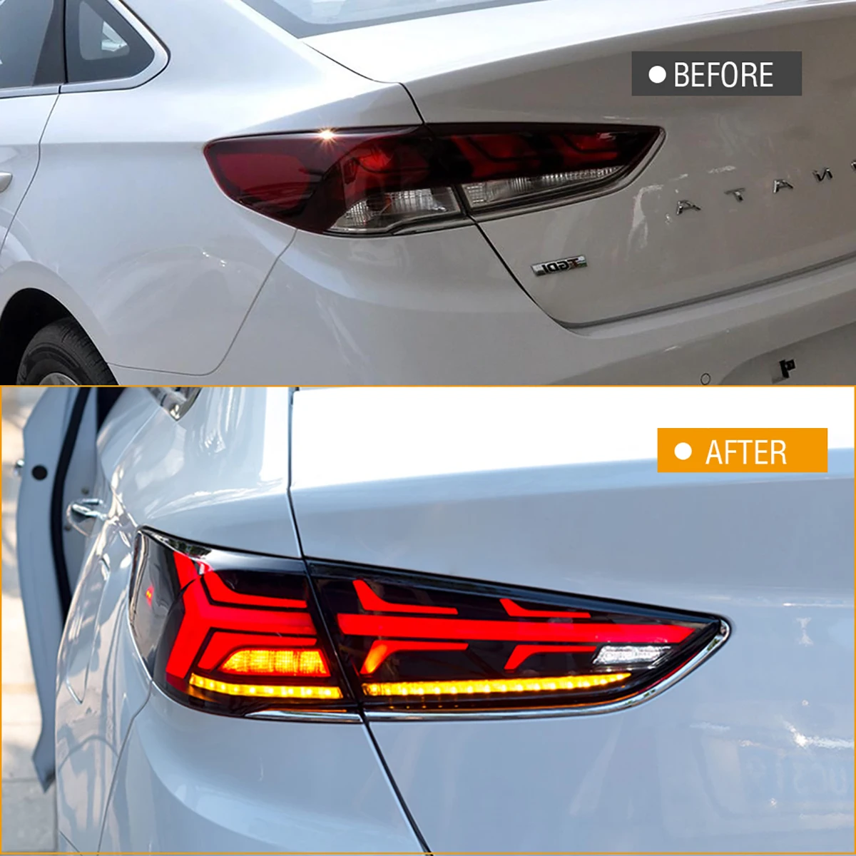 Tail Lights For Hyundai Sonata 9 2018-2019 TT-ABC LED DRL Car Light Assembly Signal Auto Accessories Modified Refitting Lamp