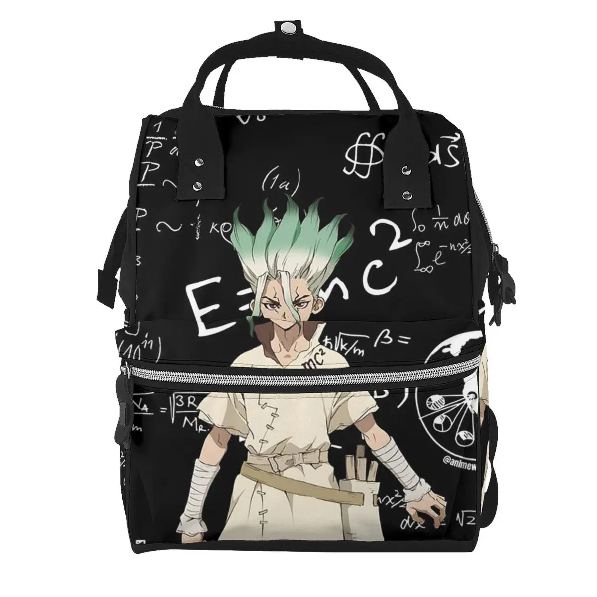 Senku Ishigami Dr Stone Apan Anime Student Backpack School Bag Hiking Travel Daypack for Men Women Bookbag Shoulder Bags