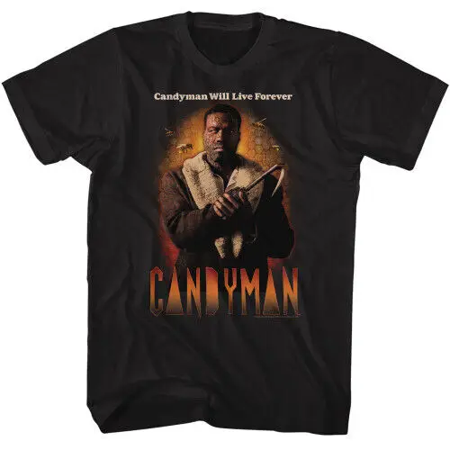 Candy Man Say His Name T-Shirt - Black Y2K tops Unisex Summer Short Sleeve