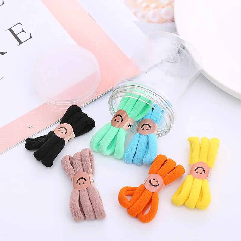 Juego de lazos para el cabello 2025 FW, 18 Uds., coleteros de tela de rizo, accesorios coloridos para el cabello, elásticos para cola de caballo sin enganches, caja de regalo