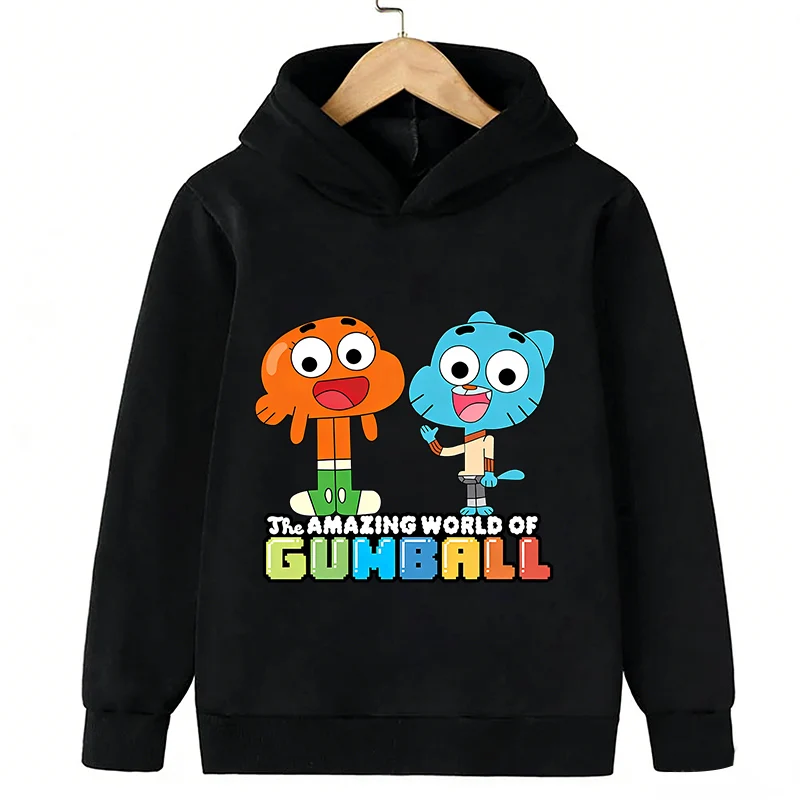 Der fantastische Hoodie aus der Welt von Gumball, ein Kinder-Sweatshirt für den Herbst, ein lässiger Kapuzenpullover für Jungen und Mädchen, Cartoon-Freizeitkleidung. – Detail 2