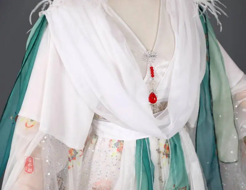 مجموعة Ruoshuifang القديمة للرجال ملابس رقص غريبة السماء الطائرة البيضاء زي الأداء القديم #2