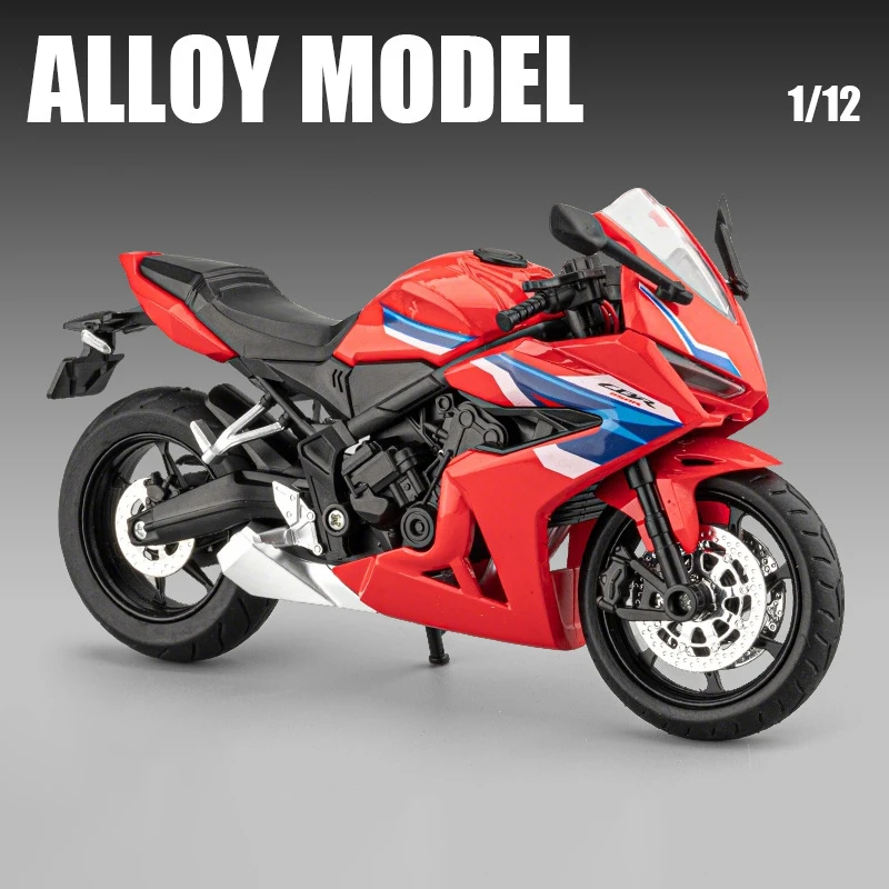 1:12 CBR650R Motocykl terenowy, model ze stopu, sportowy, do jazdy po drogach i w terenie, model motocykla wyścigowego z metalu, z dźwiękiem i światłem, idealny na prezent. — 2