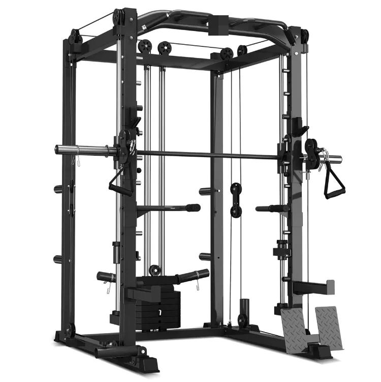 SMITH & CABLE MACHINE Functional Trainer Electrical Commerical Gym Equipment Cage Power Rack