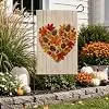 Fall Garden Flag Maple Leaf Love Heart Garden Flags Double Sided Burlap Autumn Pinecone Hazelnut Villa Decor Rustic Farmhous jjp