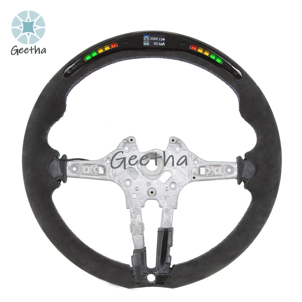 

For Full Alcantara LED Smart Steering Wheel M Performance Fit for BMW F30 F31 F34 F35 F80 M3 3 Series Customized Steering Wheel