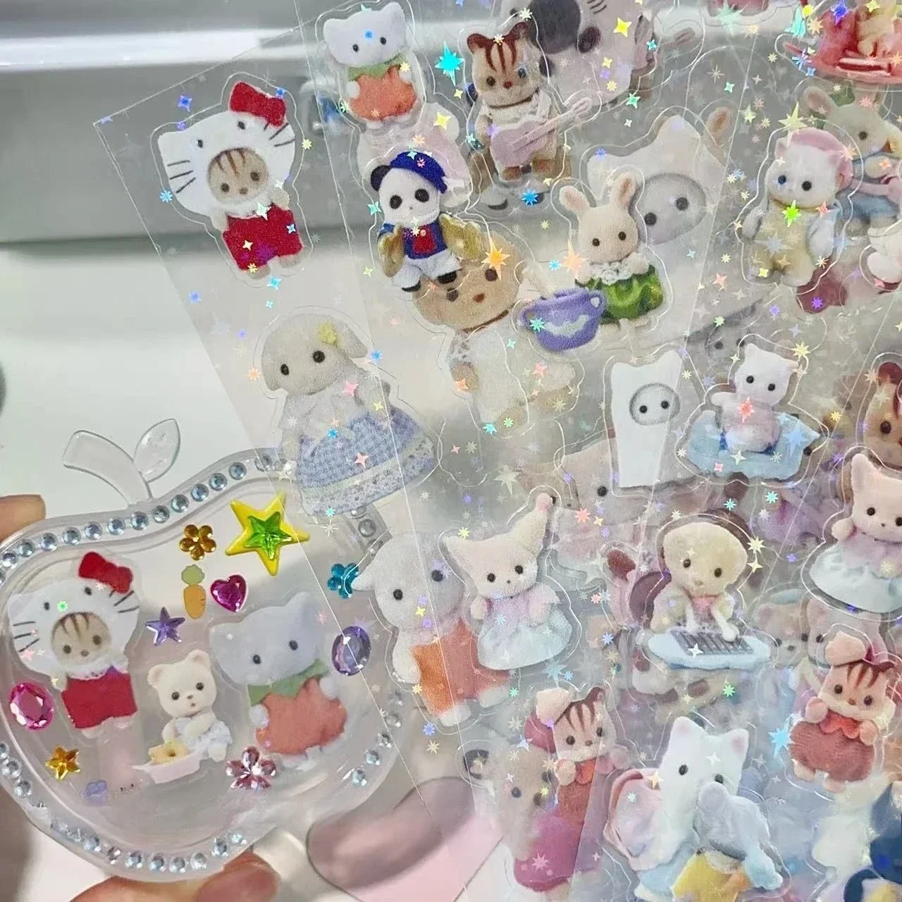 Sylvanian familles autocollant jouet pour enfants jouets de cuisine fille Sylvanians famille enfants jouets pour filles terres Silvania famille