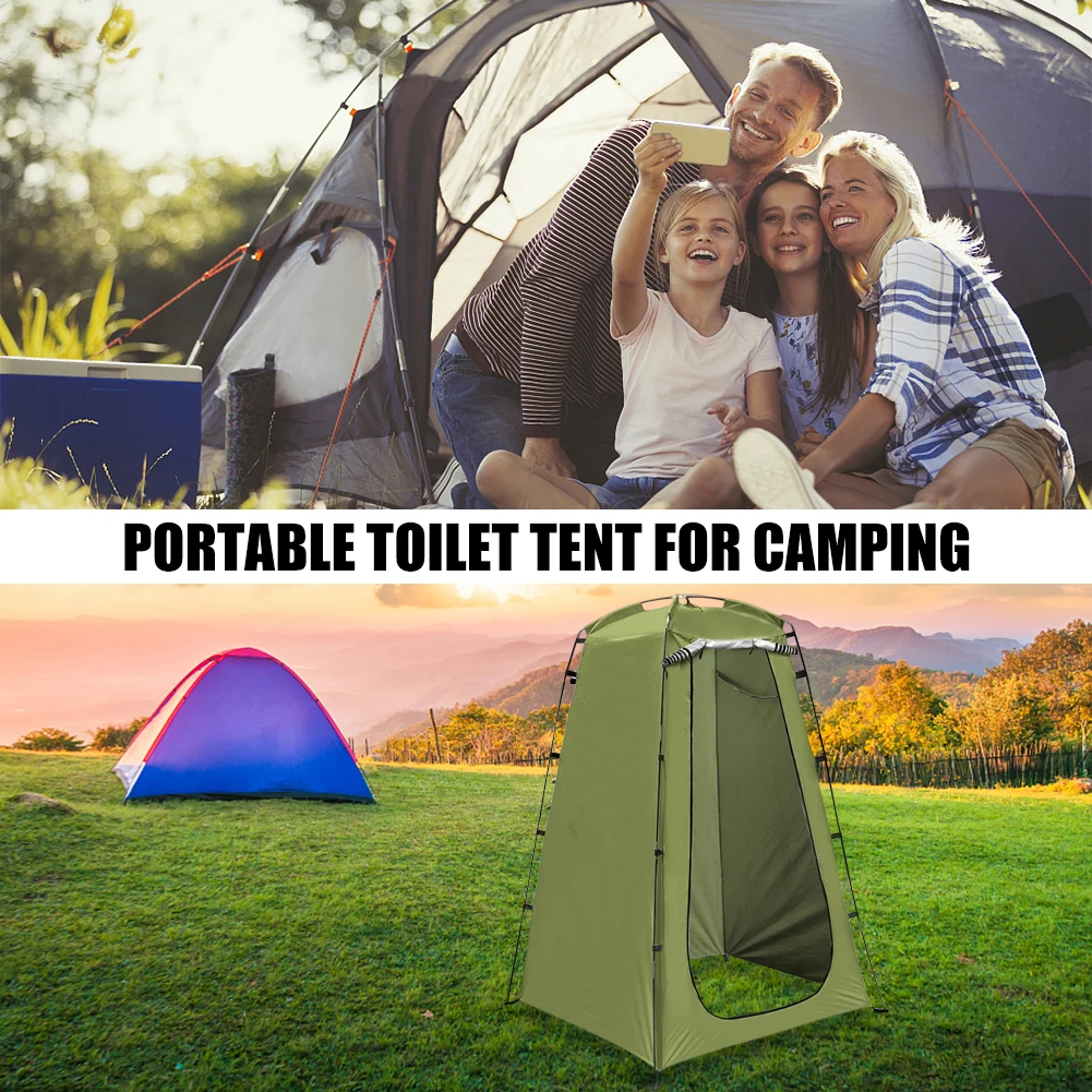 

Outdoor Portable Privacy Bathing Tent Folding Camping Mobile Toilet Waterproof Protection Tear-resistant for Hiking Travel