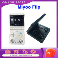 2025 Miyoo Flip V2 Foldable GBA SP Style Game Console with Carrying Case 3.5'' IPS Linux Handheld NDS N64 GB GBC GBA MD DC Games