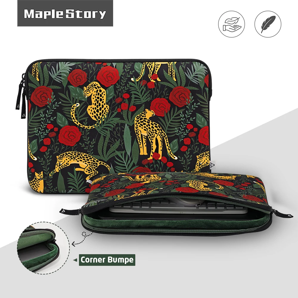 Capa para laptop com estampa de leopardo rosa, capa para computador à prova de choque de 13/13.6/15/15.6 polegadas, bolsa para notebook para MacBook Neo/Air, Dell, HP, Lenovo