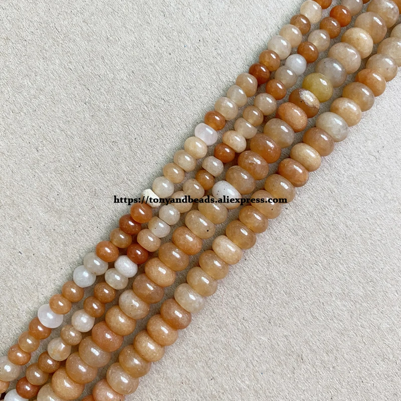  Natural Stone Smooth Rondelle Red Aventurine 7