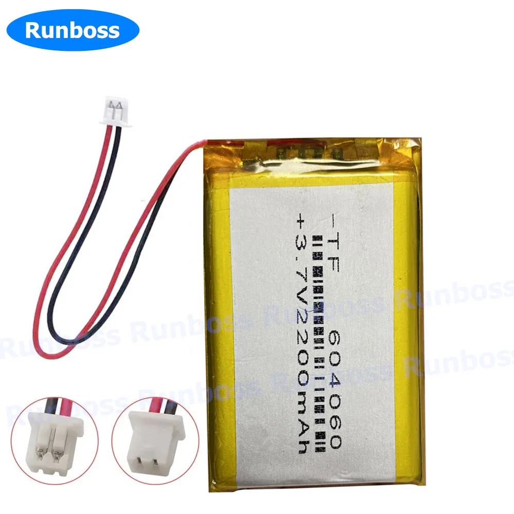 604060 3.7V 2200mAh 1.25mm Li-polymer Battery For Anbernic RG35XX Plus ,RG35XXSP Retro Handheld Game Player Console GPS PDA DVD