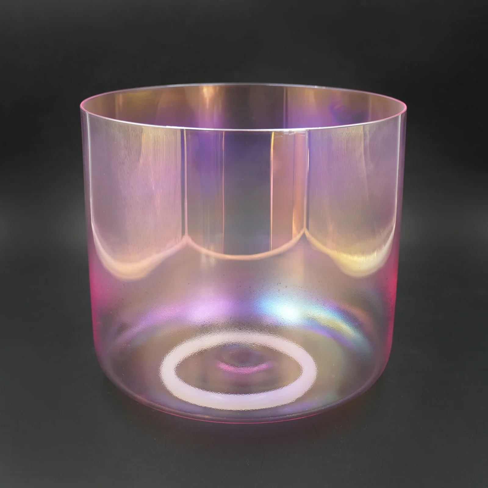 6 Inch Random Note Purple Natural Cosmic Light Alchemy Crystal Singing Bowl for Sound Healing with Free Mallet and O-ring
