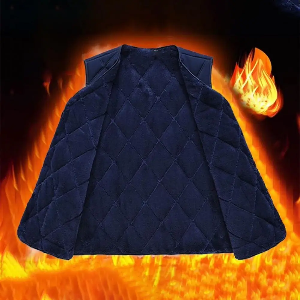 

4XL спортивный жилет на открытом воздухе для мужчин, зимняя флисовая внутренняя теплая куртка без рукавов с воротником-стойкой, стеганый жилет